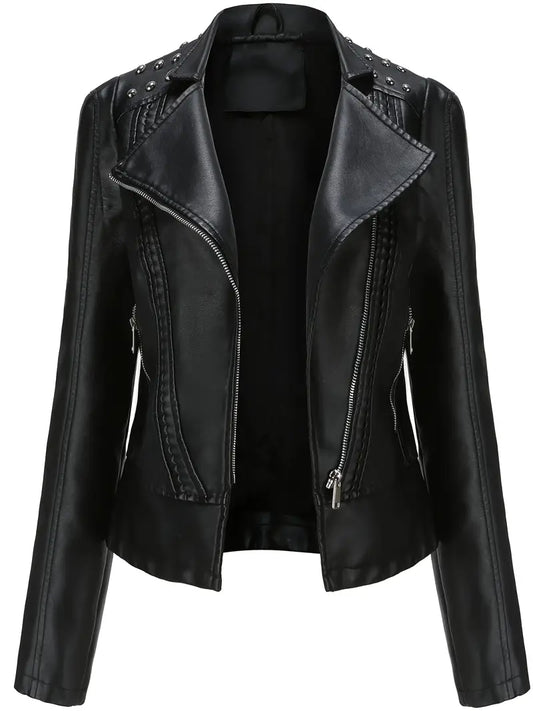 Ovidia™ | Vintage Studded Biker Jacket
