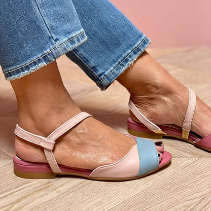 Sylvra™ | Asymmetric Pink Sandals