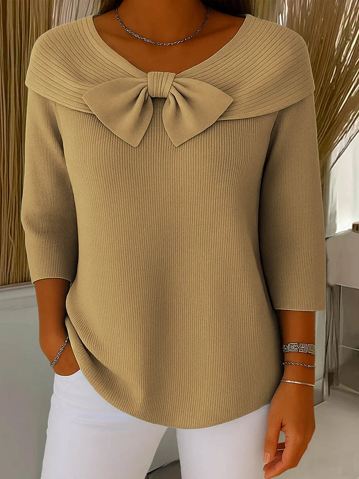 Kaela™ | Elegant Knitted Top With Bow