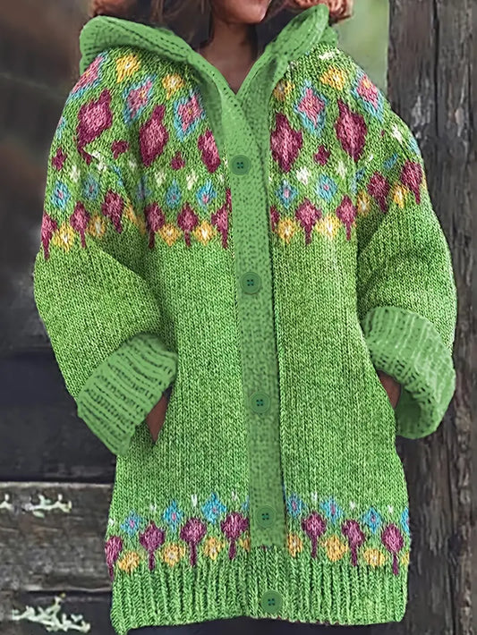 Delira™ | Elegant Hooded Cardigan