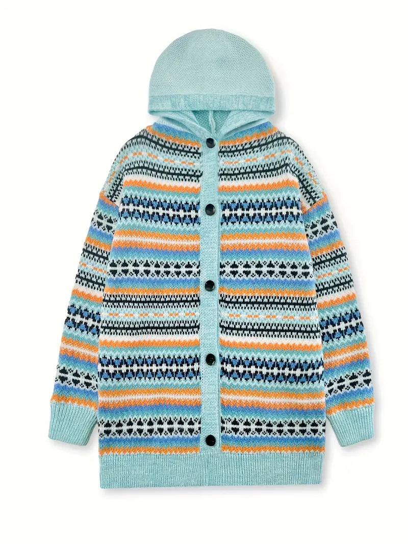 Perlina™ | Elegant Hooded Cardigan