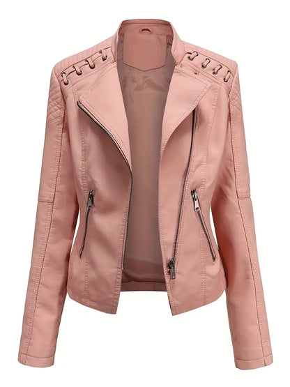 Branna™ | Zippered Biker Jacket