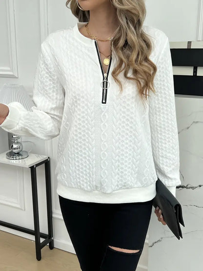 Thalira™ | Elegant Zipper Sweater