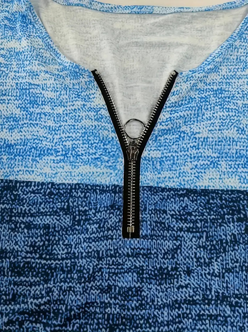 Quinley™ | V-Neck Zipper T-Shirt