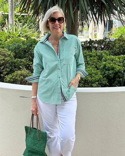 Marveta™ | Coastal Stripe Shirt