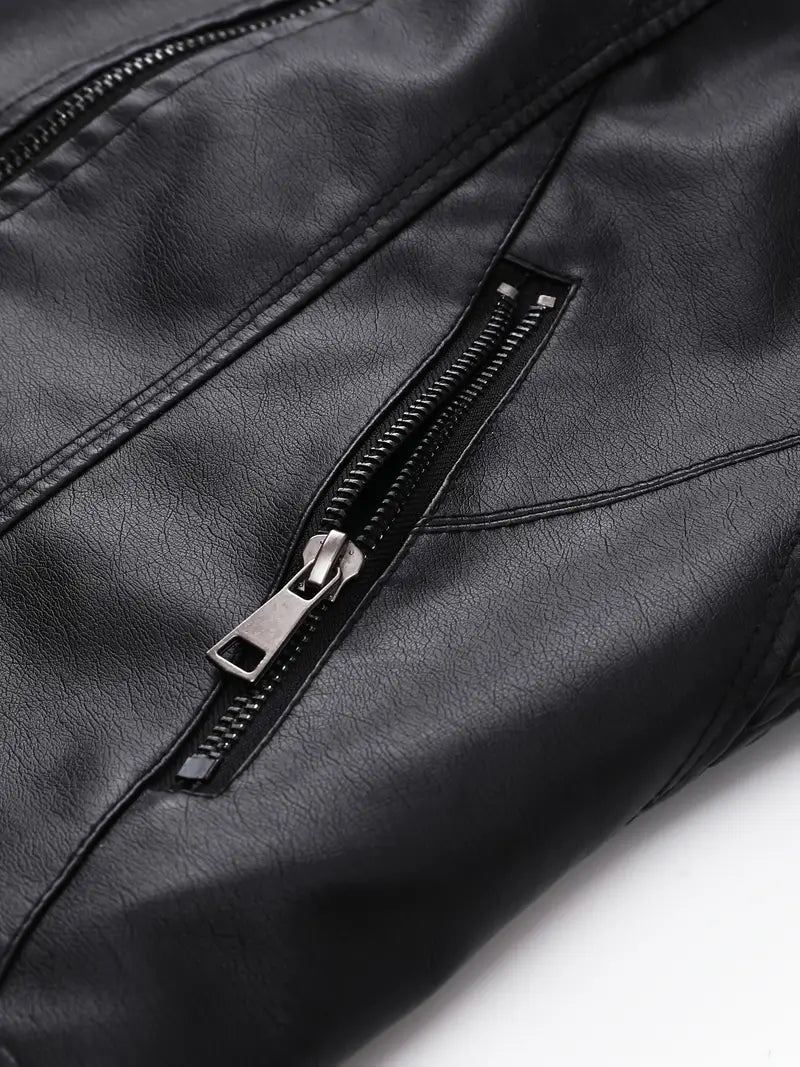 Jorisa™ | Everyday Zippered Leather Jacket