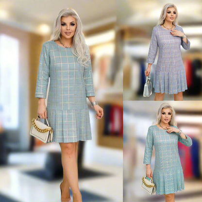 Fiorenza™ | Premium Geruite Jurk