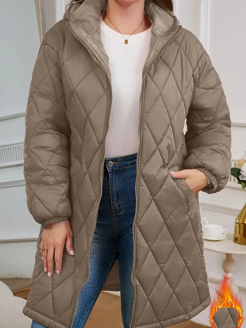 Galena™ | Quilted Hooded Long Coat