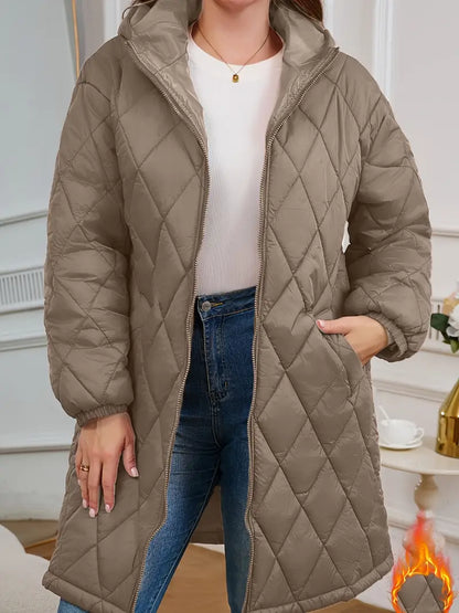 Galena™ | Quilted Hooded Long Coat