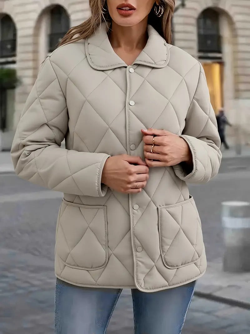 Fina™ | Quilted Button Down Jacket