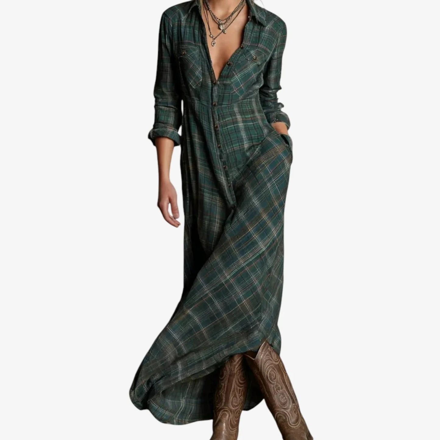 Hattie™ | Casual Checkered Dress