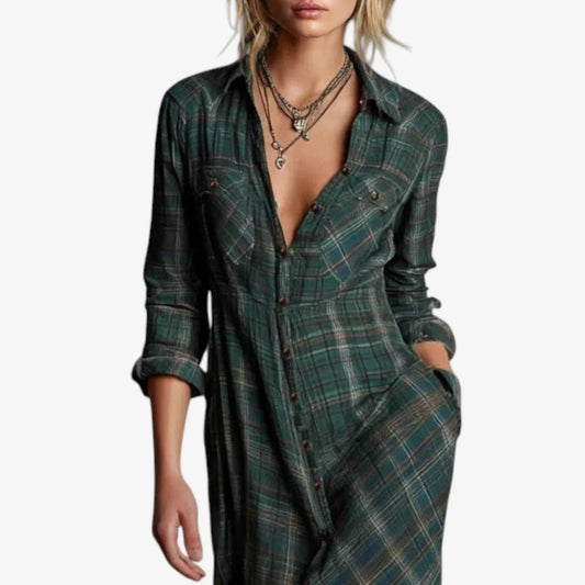 Hattie™ | Casual Checkered Dress