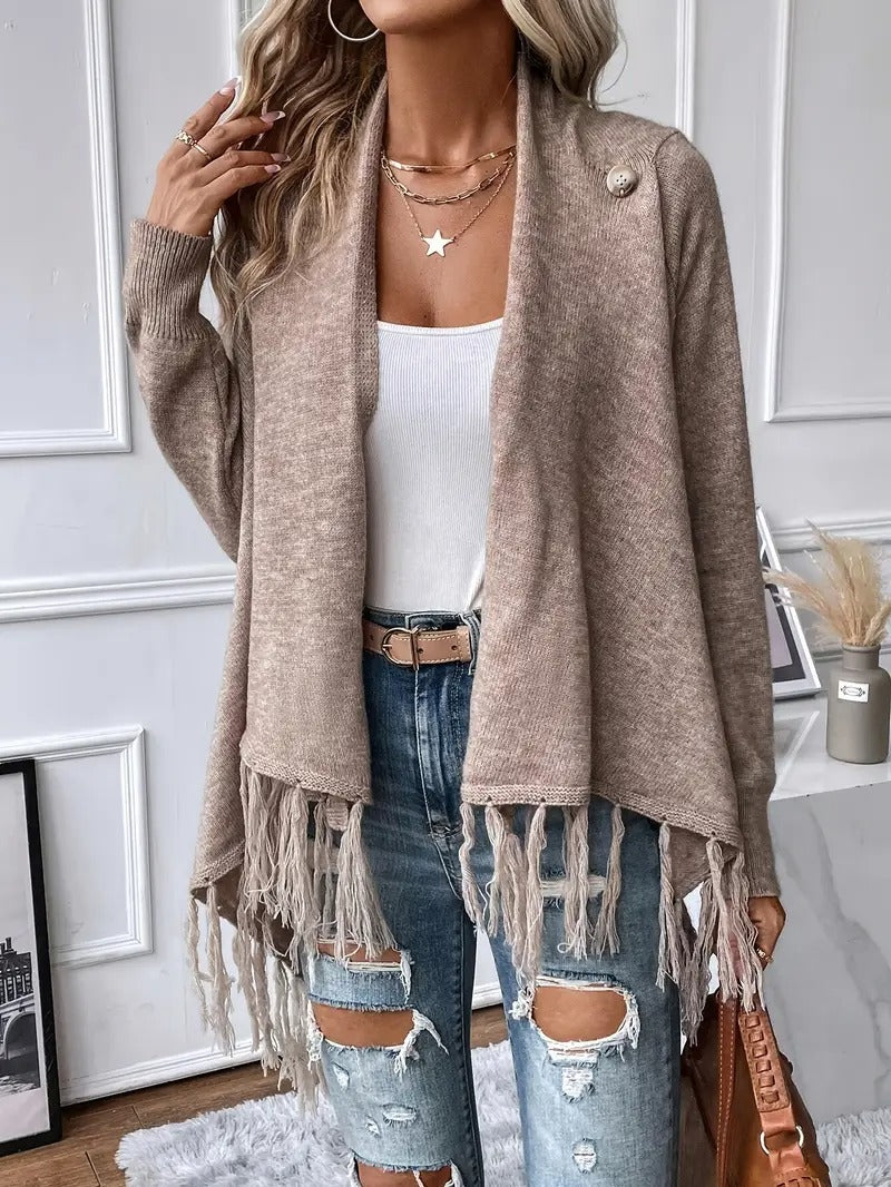 Fringely™ | Wrap & Fringed Sweater