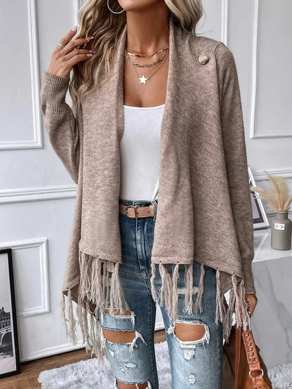 Fringely™ | Wrap & Fringed Sweater