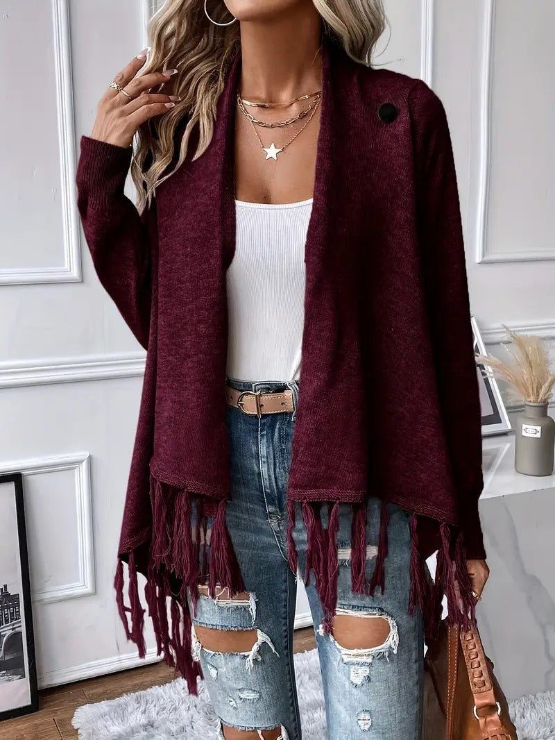 Fringely™ | Wrap & Fringed Sweater