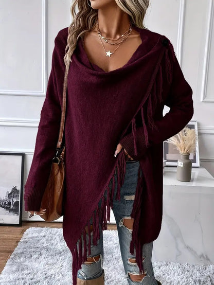 Fringely™ | Wrap & Fringed Sweater