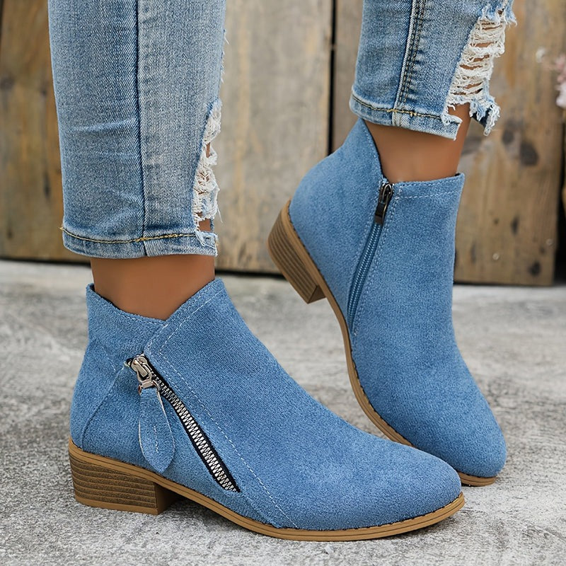 Wysteria™ | Chic Zip-Up Ankle Boots