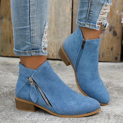 Wysteria™ | Chic Zip-Up Ankle Boots
