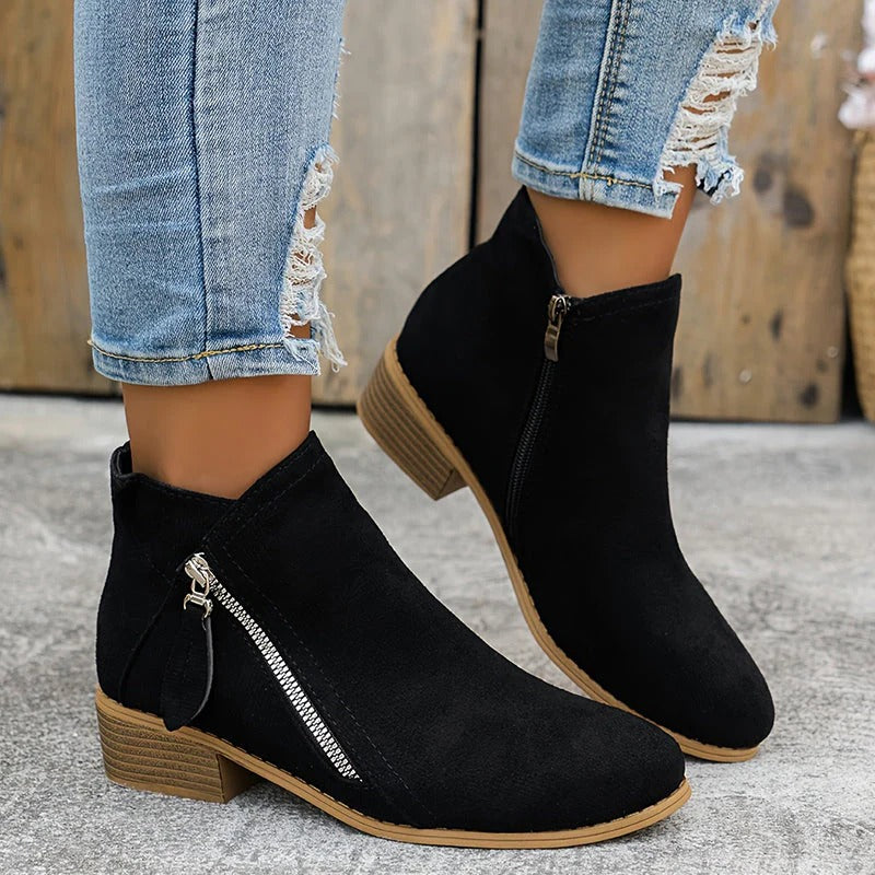 Wysteria™ | Chic Zip-Up Ankle Boots