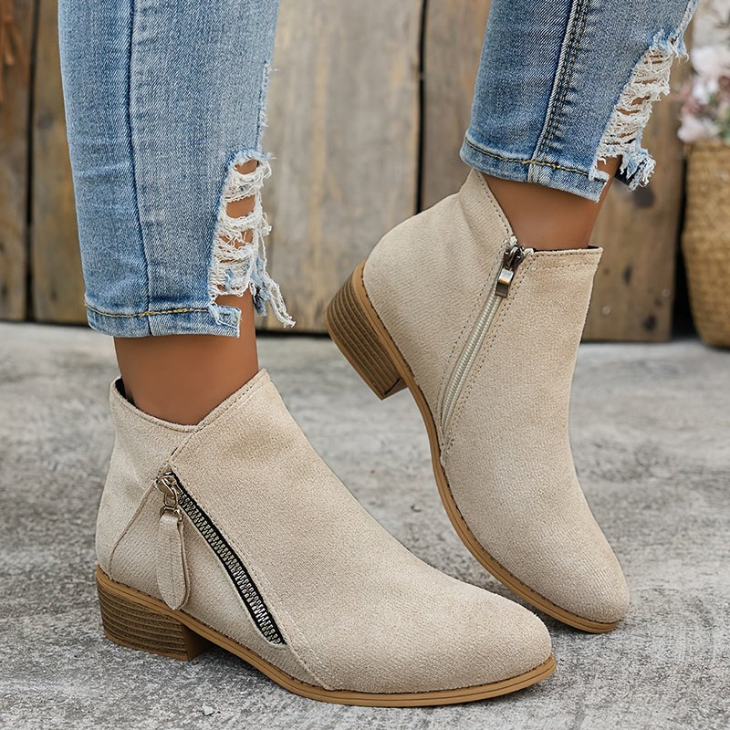 Wysteria™ | Chic Zip-Up Ankle Boots