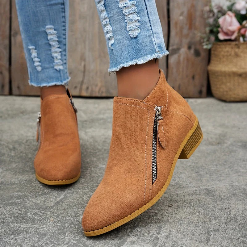 Wysteria™ | Chic Zip-Up Ankle Boots