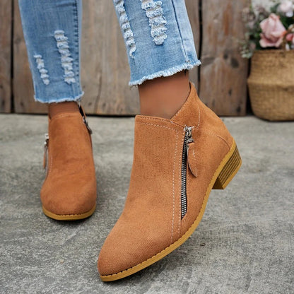 Wysteria™ | Chic Zip-Up Ankle Boots