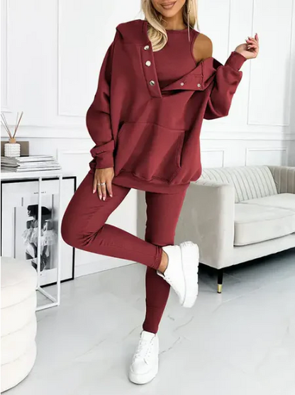 Rosina™ | Sporty Vibes Chic Sweater Set