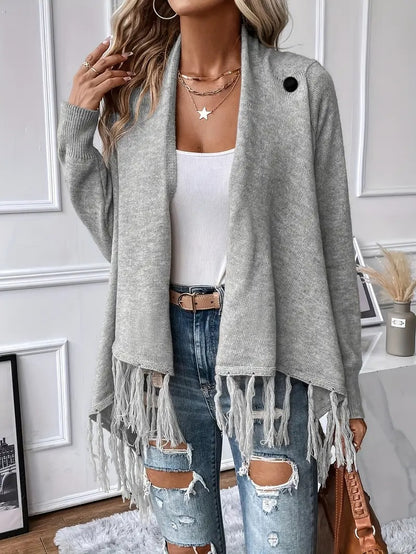Fringely™ | Wrap & Fringed Sweater