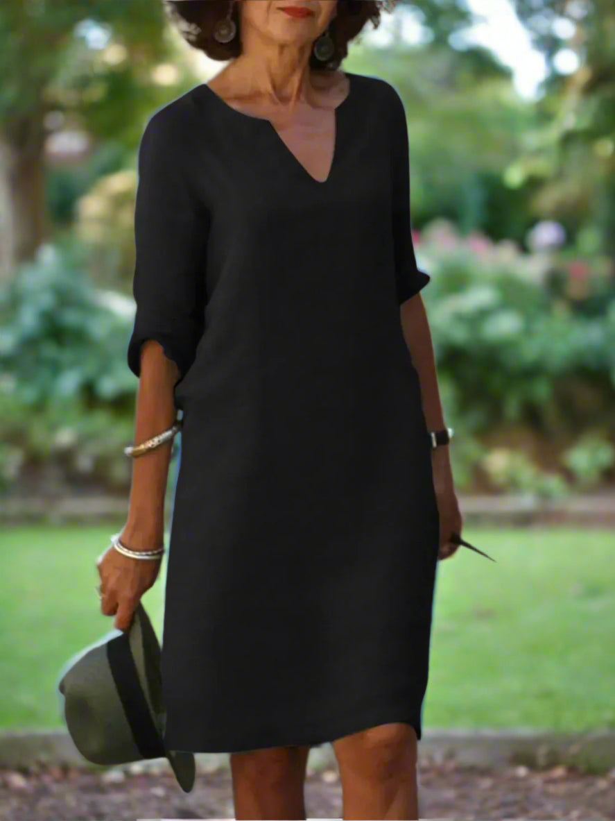 Ellen™ | Graceful V-Line Dress