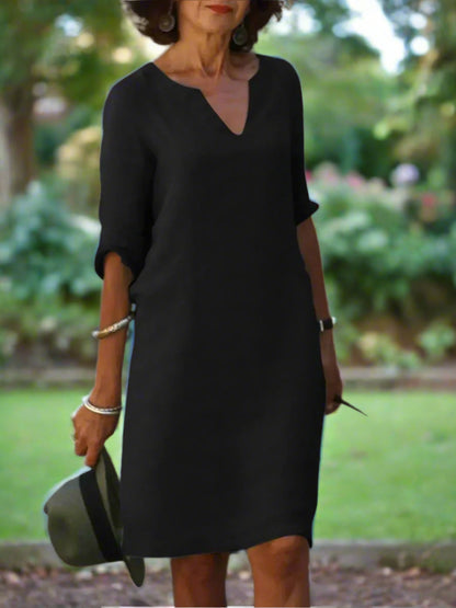 Ellen™ | Graceful V-Line Dress