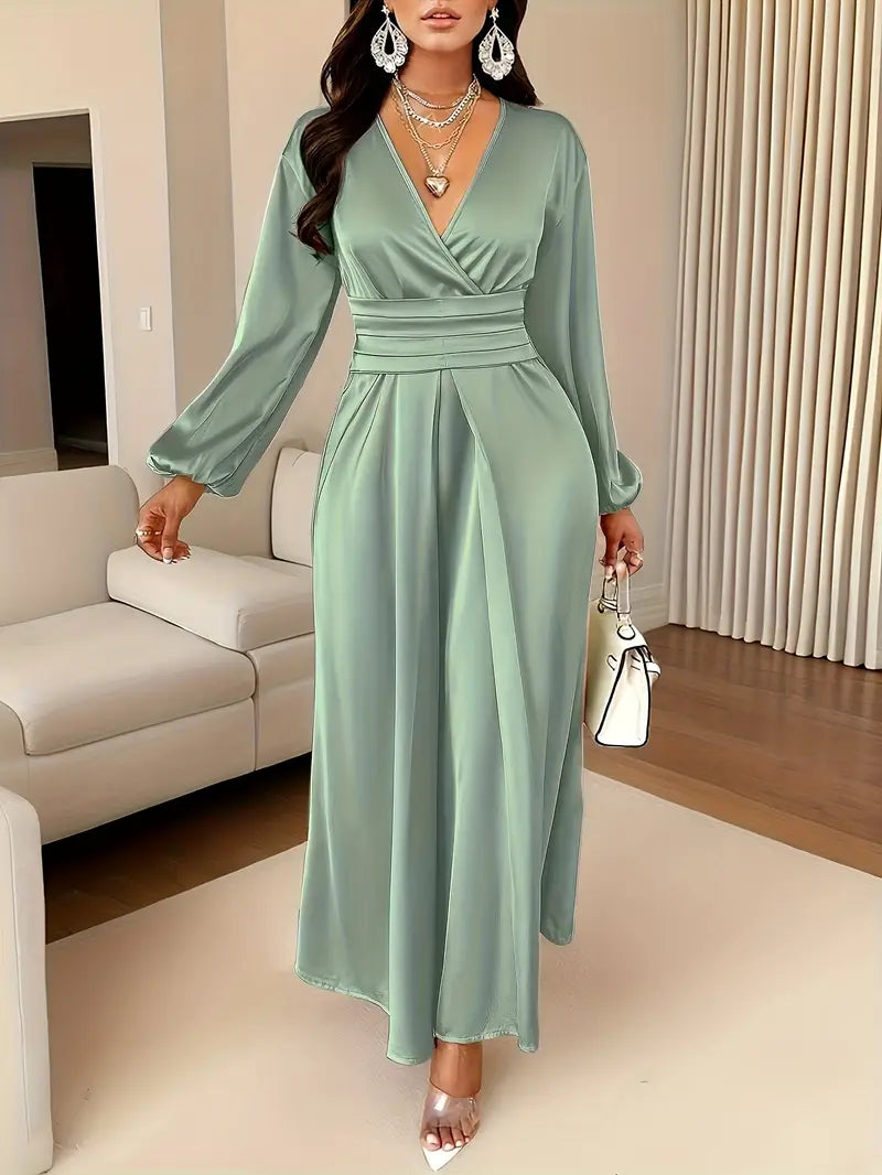 Zayna™ | Satin Wrap-Around Dress