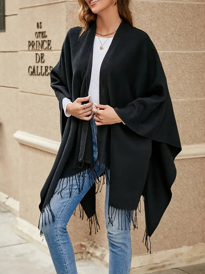 Chara™ | Fringe-Detail Poncho