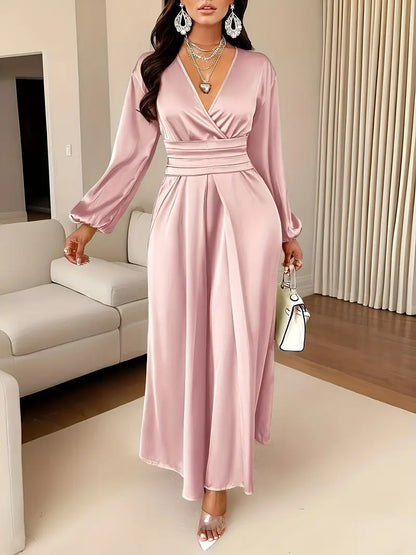Zayna™ | Satin Wrap-Around Dress