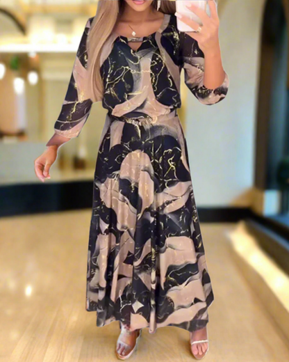Alurelle™ | Printed Waist Dress