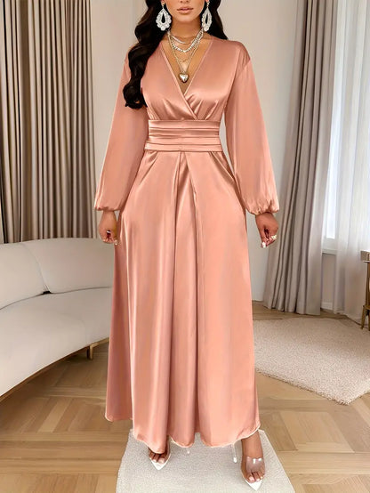 Zayna™ | Satin Wrap-Around Dress