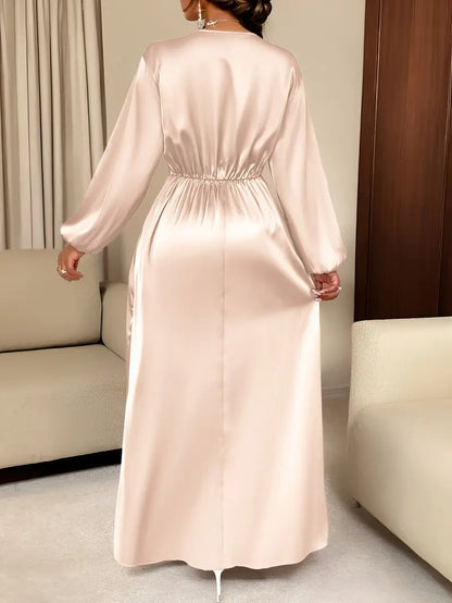Zayna™ | Satin Wrap-Around Dress