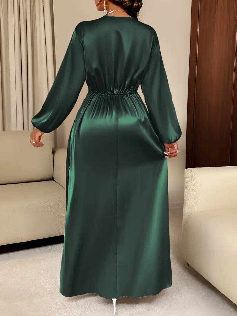 Zayna™ | Satin Wrap-Around Dress