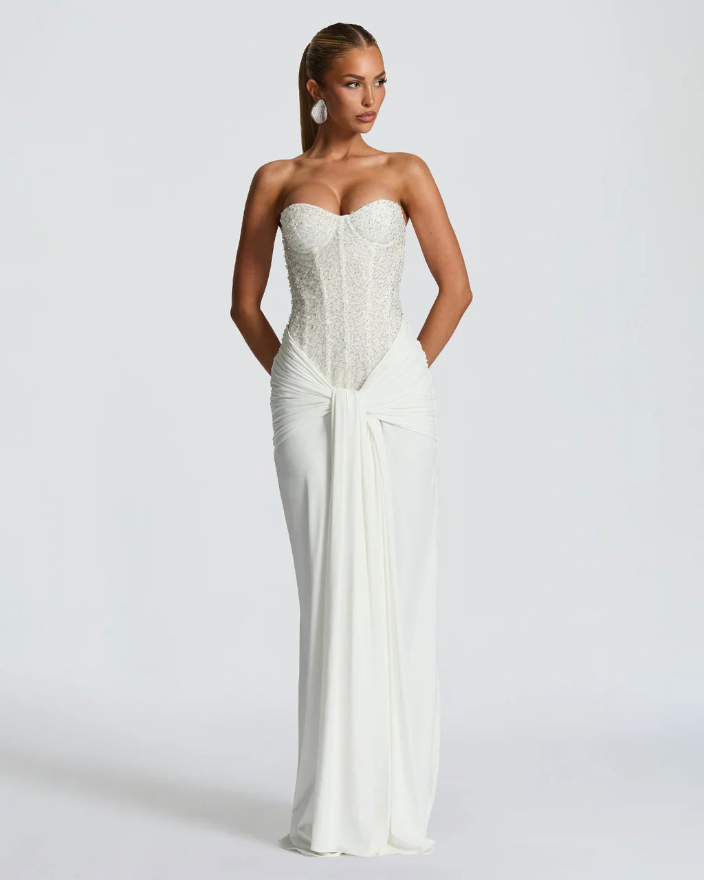  Romy™ | Sequin Strapless Maxi Dress