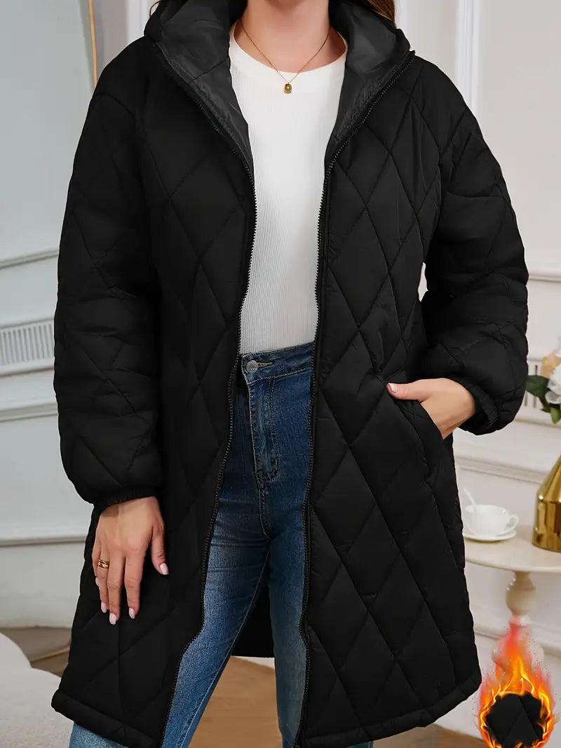 Galena™ | Quilted Hooded Long Coat