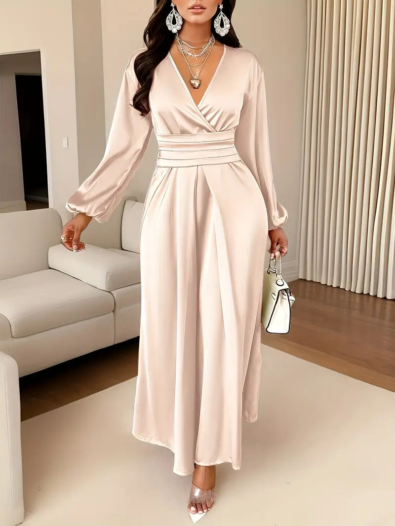 Zayna™ | Satin Wrap-Around Dress