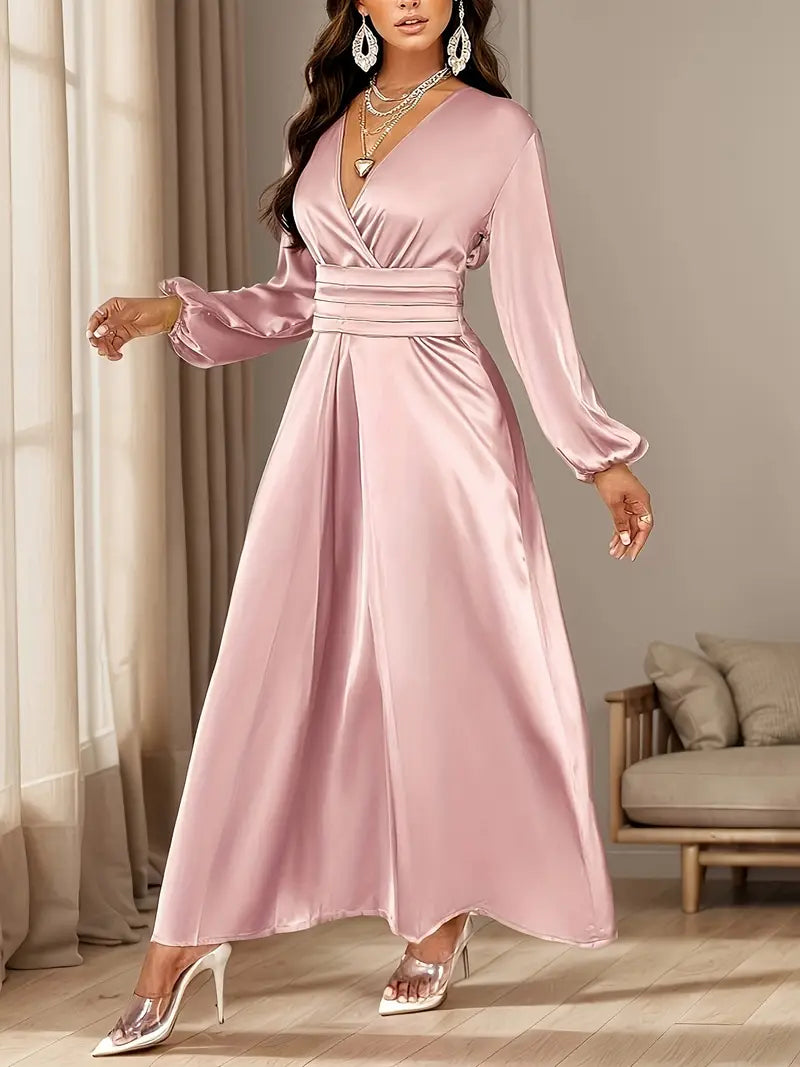 Zayna™ | Satin Wrap-Around Dress