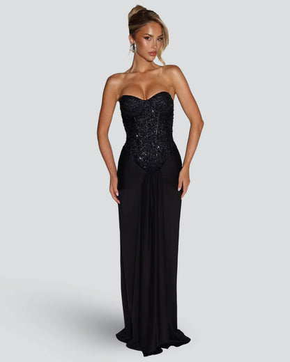 Romy™ | Sequin Strapless Maxi Dress