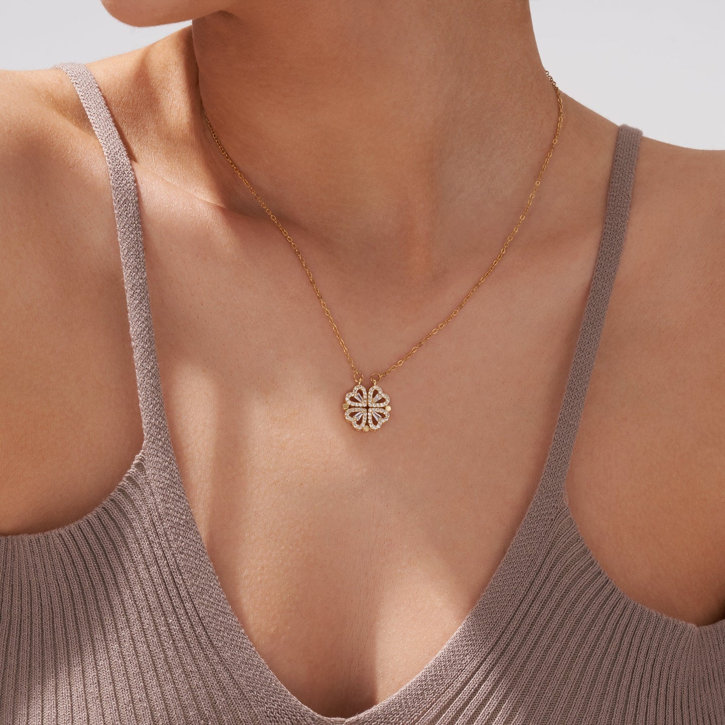 LYNN & CO | KlaverHarten Ketting - PRACHTIG & AUTHENTIEK
